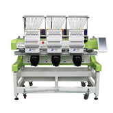 FUJA 3 Head Caps Tshirt Flat Embroidery Machine Computerized 12 15 Needles for 400*500MM